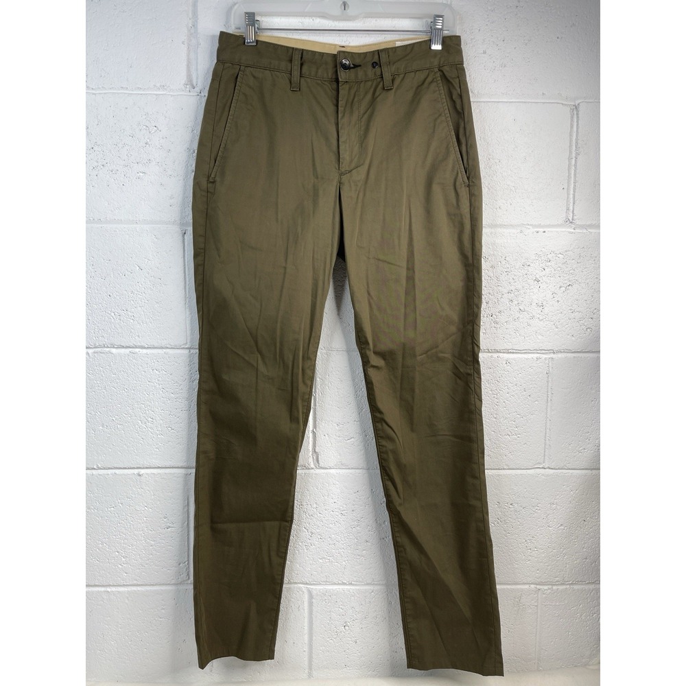 Rag & Bone Men's Performance Chino Pants Size 29x30 Slim Straight Military Green